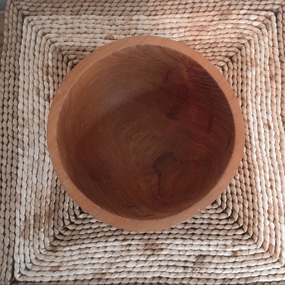 Vintage Teak Wood Bowl with Uneven Edge - Picture 2 of 6